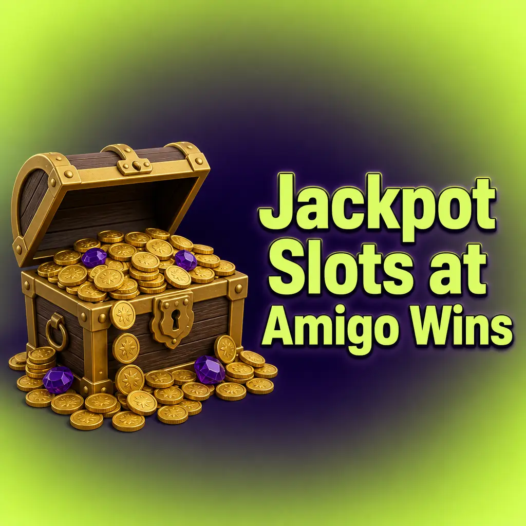 Jackpot slots at Amigo Wins featuring Mega Moolah, Divine Fortune, Hall of Gods, Mega Fortune and more progressive games.